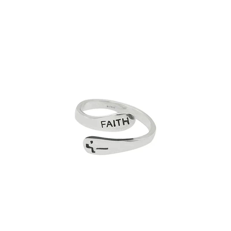 Sterling Silver Faith Ring for Women-State of Style