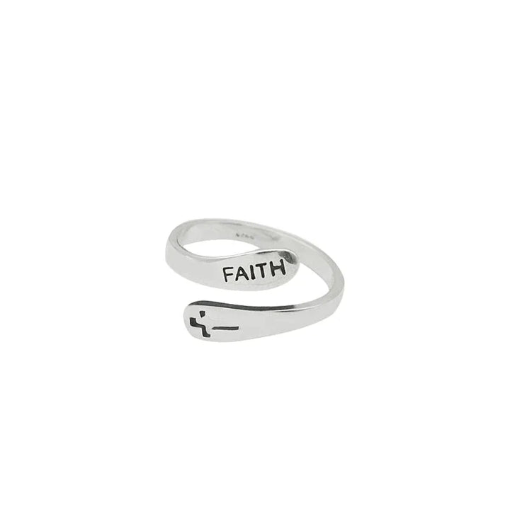 Sterling Silver Faith Ring for Women-State of Style