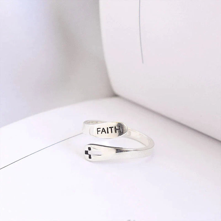 Sterling Silver Faith Ring for Women-State of Style
