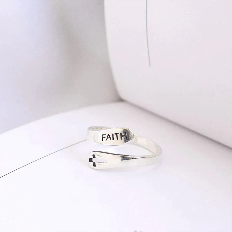 Sterling Silver Faith Ring for Women-State of Style