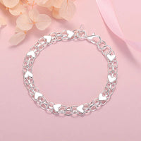 Sterling Silver Heart Bracelet | Classic Elegance-State of Style