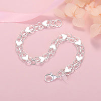 Sterling Silver Heart Bracelet | Classic Elegance-State of Style