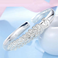 Sterling Silver Peacock Charm Bracelet-State of Style