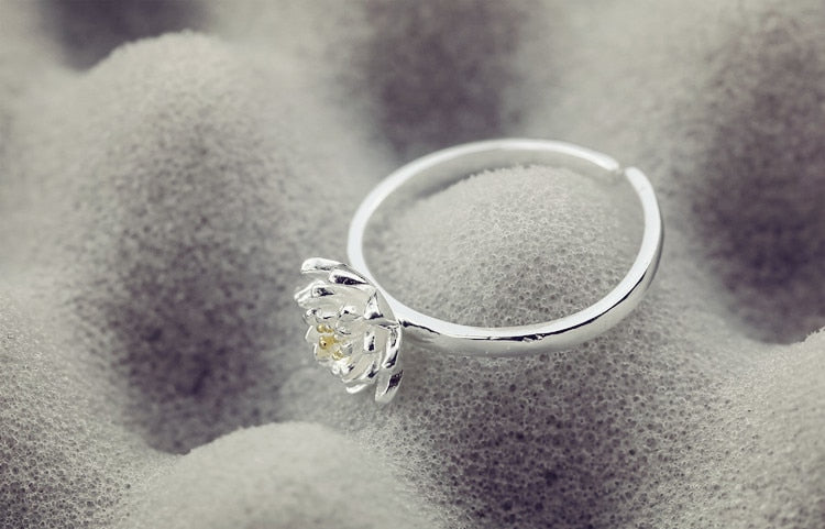 Sterling Silver Ring | Lotus Blossom Design-State of Style