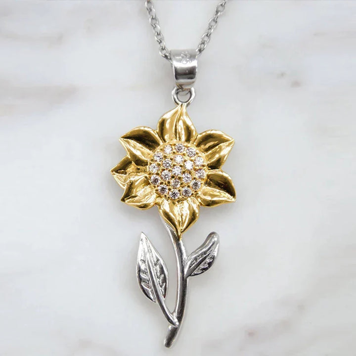 Sterling Silver Sunflower Gold Necklace-State of Style