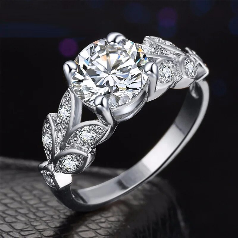 Sterling Silver Zirconia Ring | Elegant Jewellery-Silver-6-State of Style