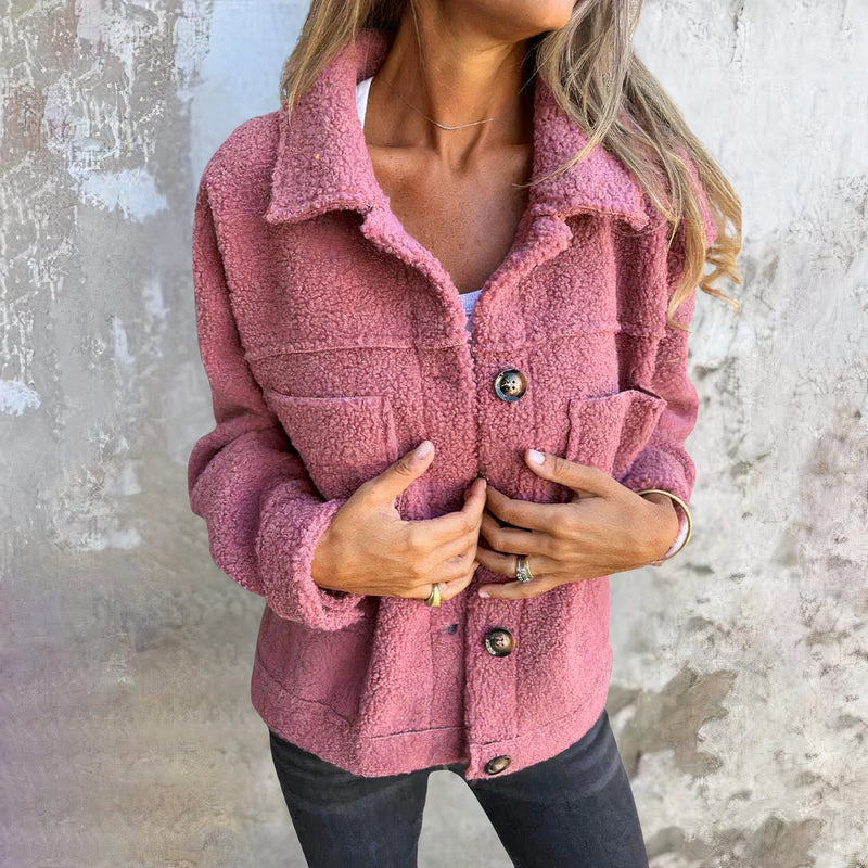 Ladies Soft Teddy Material Coat – Marisol
