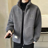 Men's Fleece Jacket with High Collar - Milan