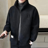 Men's Fleece Jacket with High Collar - Milan