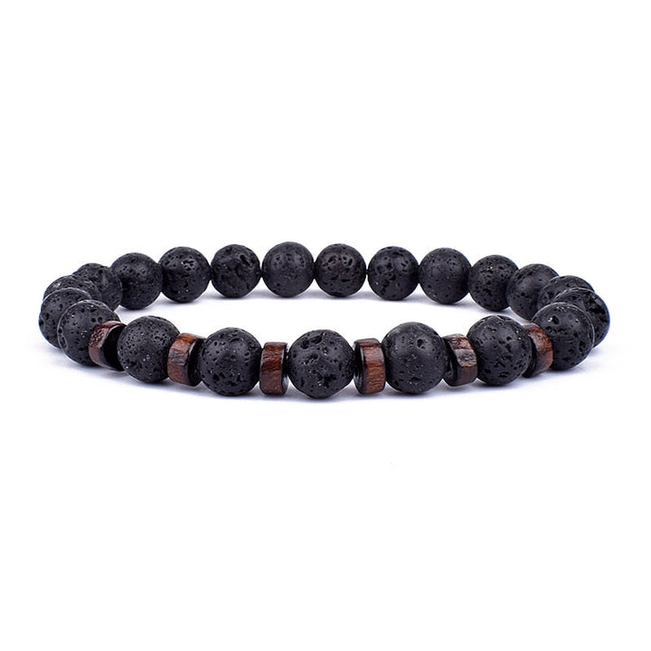 Stone Bracelet | Natural Gemstone Jewellery | Women's Fashion Accessory-Mega Black-S-17cm-State of Style