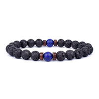 Stone Bracelet | Natural Gemstone Jewellery | Women's Fashion Accessory-Mega Black-S-17cm-State of Style