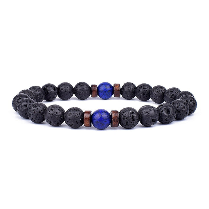 Stone Bracelet | Natural Gemstone Jewellery | Women's Fashion Accessory-Mega Black-S-17cm-State of Style