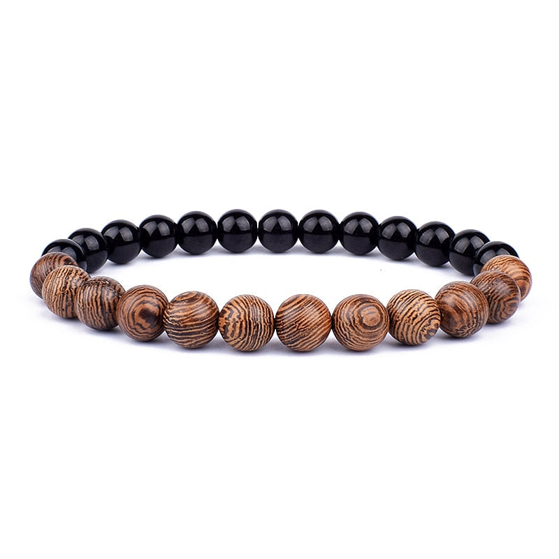 Stone Bracelet | Natural Gemstone Jewellery | Women's Fashion Accessory-Mega Black-S-17cm-State of Style