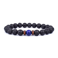 Stone Bracelet | Natural Gemstone Jewellery | Women's Fashion Accessory-Mega Black-S-17cm-State of Style