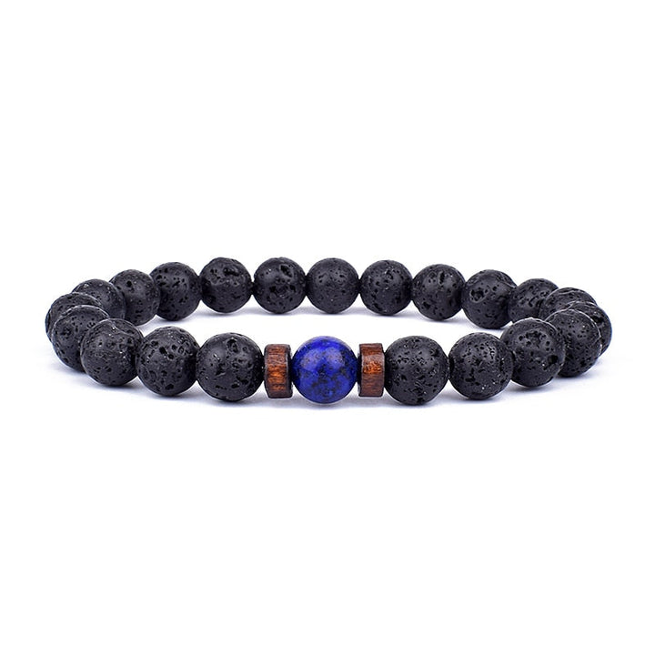 Stone Bracelet | Natural Gemstone Jewellery | Women's Fashion Accessory-Mega Black-S-17cm-State of Style