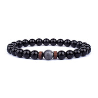 Stone Bracelet | Natural Gemstone Jewellery | Women's Fashion Accessory-Mega Black-S-17cm-State of Style