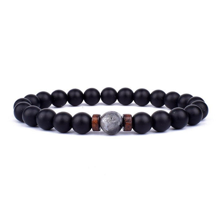 Stone Bracelet | Natural Gemstone Jewellery | Women's Fashion Accessory-Mega Black-S-17cm-State of Style