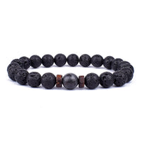 Stone Bracelet | Natural Gemstone Jewellery | Women's Fashion Accessory-Mega Black-S-17cm-State of Style