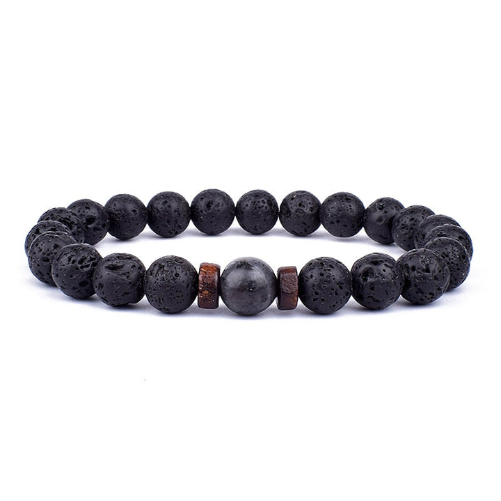 Stone Bracelet | Natural Gemstone Jewellery | Women's Fashion Accessory-Mega Black-S-17cm-State of Style