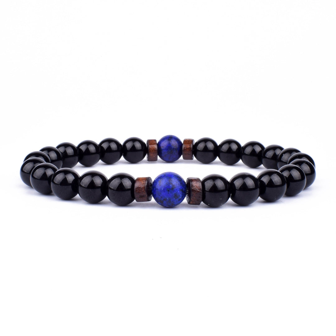 Stone Bracelet | Natural Gemstone Jewellery | Women's Fashion Accessory-Mega Black-S-17cm-State of Style