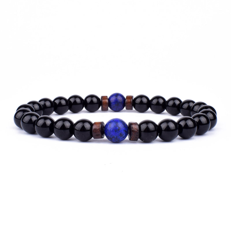 Stone Bracelet | Natural Gemstone Jewellery | Women's Fashion Accessory-Mega Black-S-17cm-State of Style
