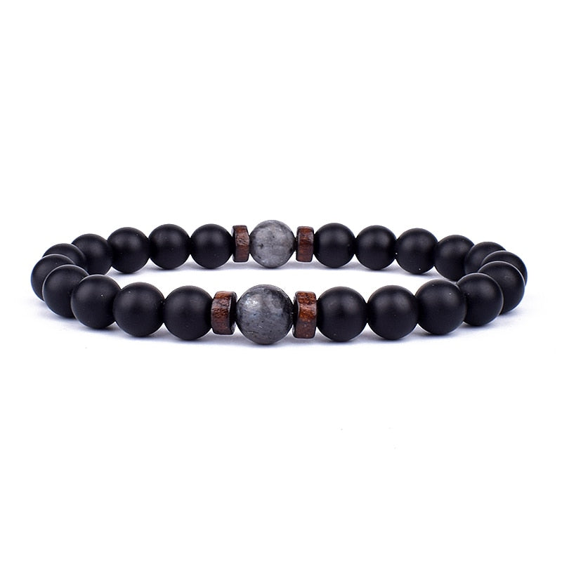 Stone Bracelet | Natural Gemstone Jewellery | Women's Fashion Accessory-Mega Black-S-17cm-State of Style