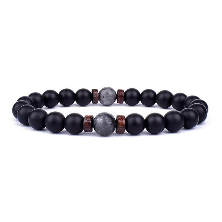 Stone Bracelet | Natural Gemstone Jewellery | Women's Fashion Accessory-Mega Black-S-17cm-State of Style
