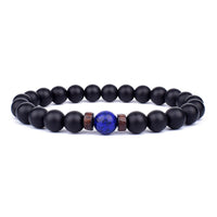 Stone Bracelet | Natural Gemstone Jewellery | Women's Fashion Accessory-Mega Black-S-17cm-State of Style