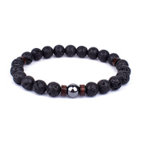 Stone Bracelet | Natural Gemstone Jewellery | Women's Fashion Accessory-Mega Black-S-17cm-State of Style