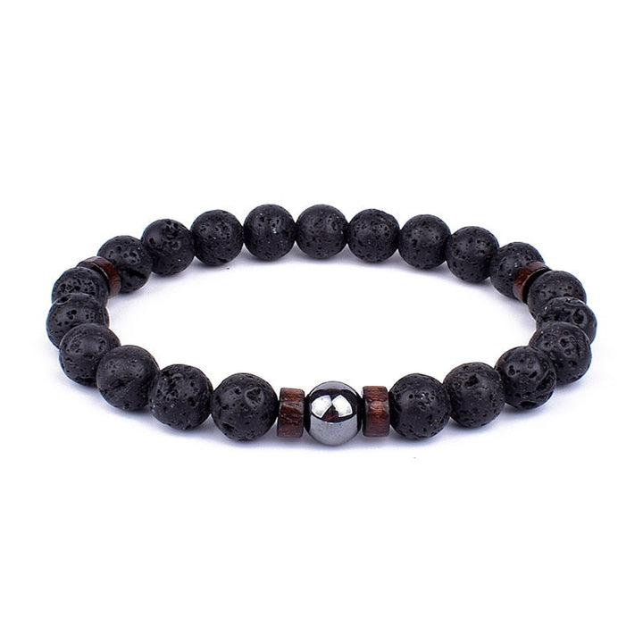 Stone Bracelet | Natural Gemstone Jewellery | Women's Fashion Accessory-Mega Black-S-17cm-State of Style