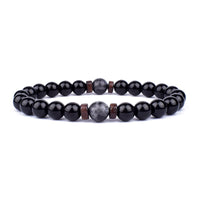 Stone Bracelet | Natural Gemstone Jewellery | Women's Fashion Accessory-Moon Black-S-17cm-State of Style