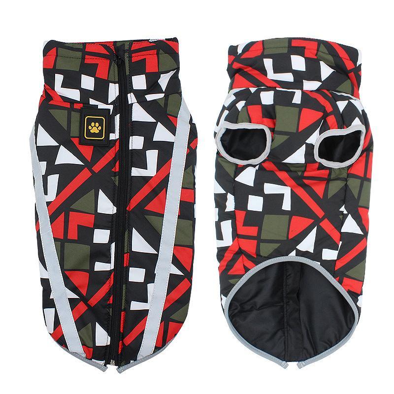 StormGuard Waterproof Winter Dog Coat-Red Check-XS-State of Style
