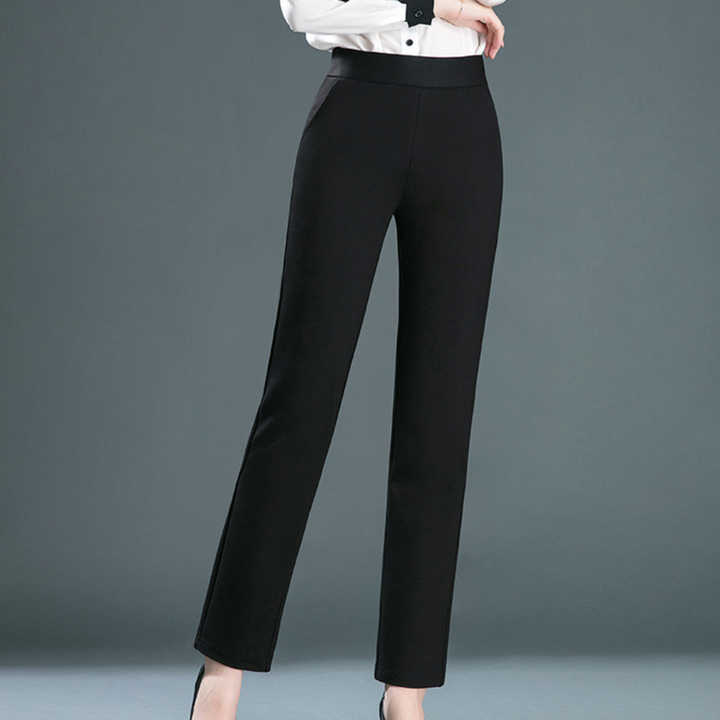Straight Ladies' Trousers with Timeless Design - Celeste-Black-XS-State of Style