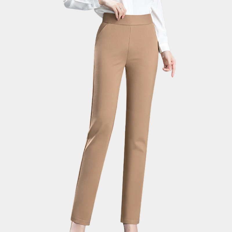 Straight Ladies' Trousers with Timeless Design - Celeste-Dark blue-XS-State of Style
