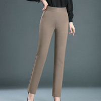 Straight Ladies' Trousers with Timeless Design - Celeste-Khaki-XS-State of Style