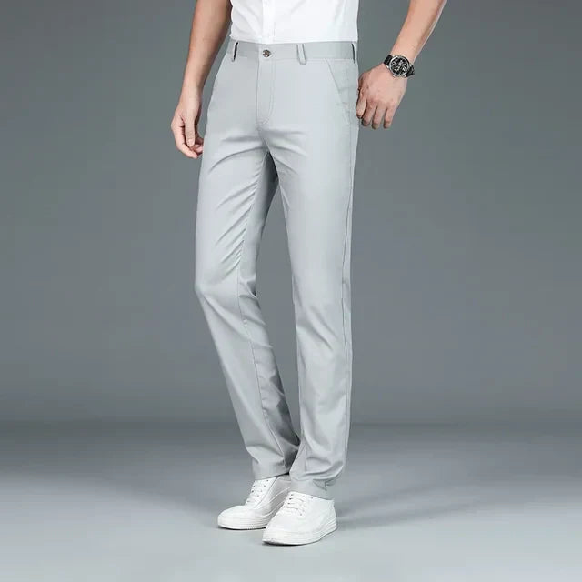 Straight Leg Trousers - Thijs-Grey-29-State of Style