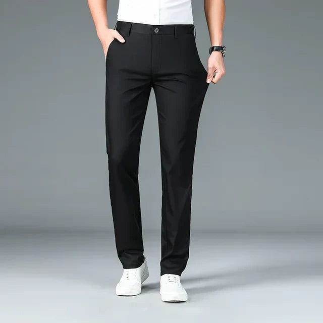 Straight Men's Trousers - Thijs-Black-29-State of Style