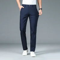 Straight Men's Trousers - Thijs-Navy Blue-29-State of Style