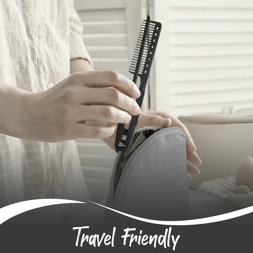 Straightening Comb – Blow Dry Comb for Effortless Hair Styling-Black-State of Style