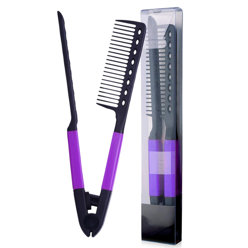 Straightening Comb – Blow Dry Comb for Effortless Hair Styling-Purple-State of Style