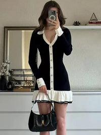 Strap mini dress with back cutout and bandage design – Amira-Black-S-State of Style