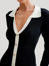 Strap mini dress with back cutout and bandage design – Amira-Black-S-State of Style