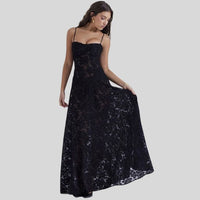 Strapless Lace Maxi Dress with Square Neckline - Ayla-Black-XS-State of Style