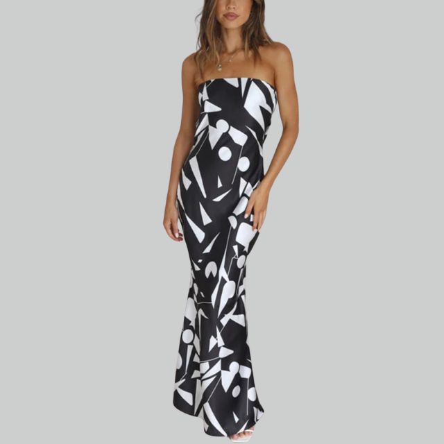 Strapless Maxi Dress with Airy Fit – Jade-Black-XS-State of Style