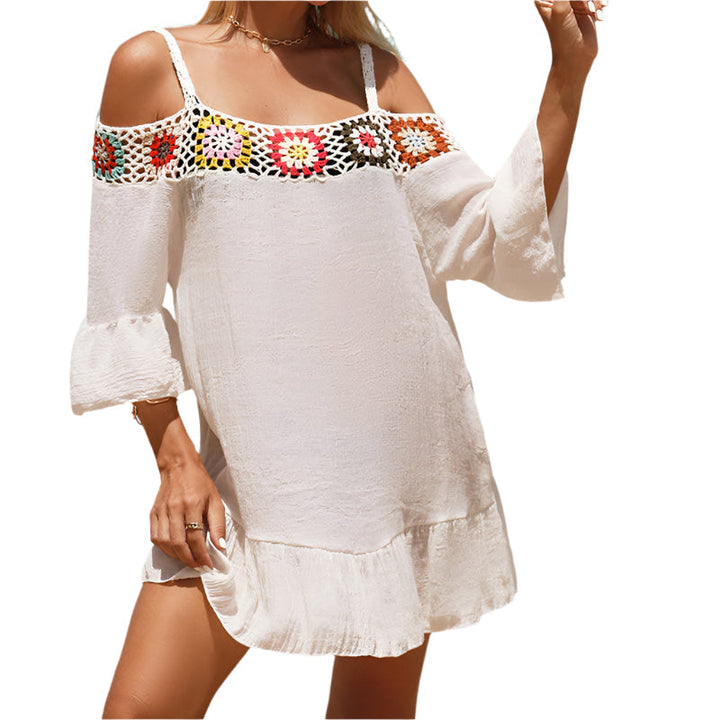 Strapless mini dress with a loose fit – Livia-Beige-One size-State of Style