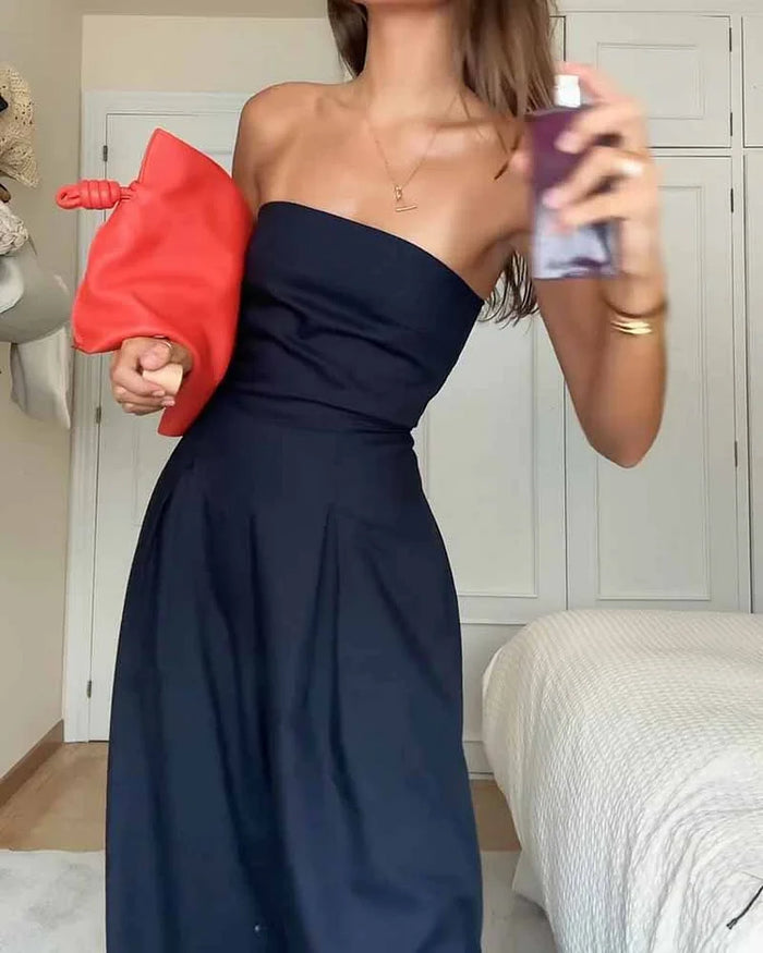 Strapless & Stylish Women's Jumpsuit for Every Occasion – Elina-Brown-XS-State of Style