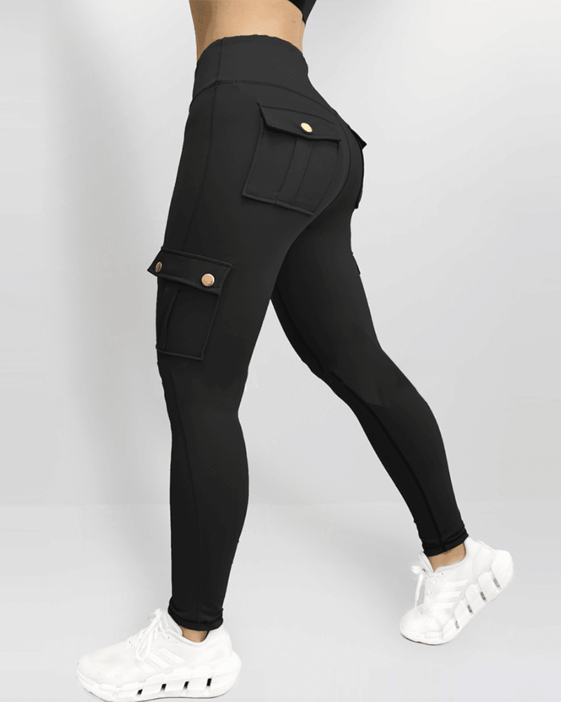 Stretch Cargo Trousers - Livia-Black-XS-State of Style