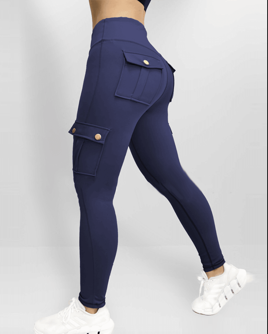 Stretch Cargo Trousers - Livia-Dark Blue-XS-State of Style