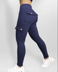 Stretch Cargo Trousers - Livia-Dark Blue-XS-State of Style
