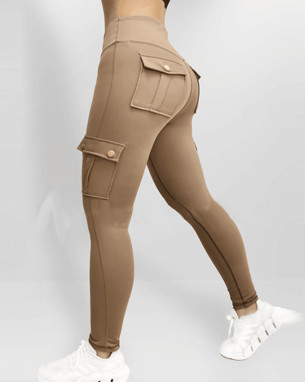 Stretch Cargo Trousers - Livia-Khaki-XS-State of Style